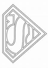 Superman Coloring Symbol Super Game Print Categories Logo sketch template