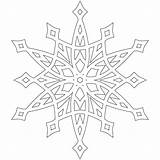 Kolorowanki Zimowe Snowflakes Stencils Snowflake1 Flakes sketch template