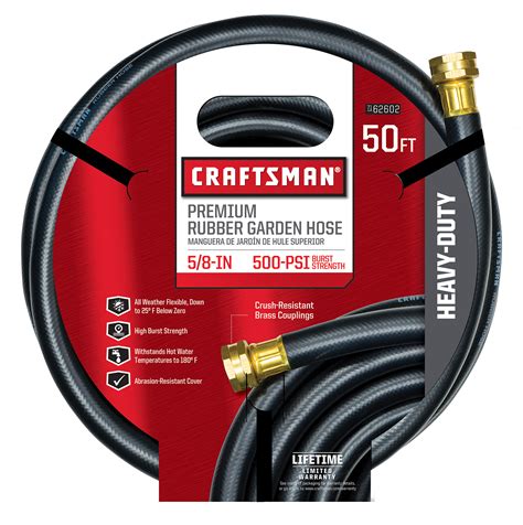 craftsman cm ifrb     ft rubber garden hose