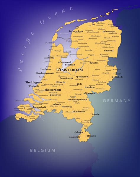 netherlands wall map mapscomcom