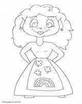 Coloring Pages Leprechaun Female Printable Holidays St sketch template