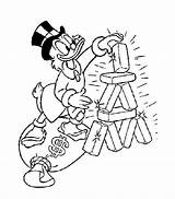 Scrooge Mcduck Coloring Stack Gold Kidsplaycolor Letter Reading Choose Board Kids sketch template