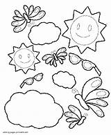 Coloring Pages Seasons Spring Year Printable Clipart Ducks Umbrellas Preschool Activities Outdoor Children Popular Library sketch template