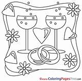 Valentine Colouring Champagne Coloring Pages Valentines Sheet Title sketch template