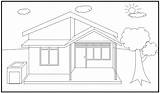 Rumah Lingkungan Mewarnai Sehat Pemandangan Menggambar Origami Belajar Printablecolouringpages sketch template