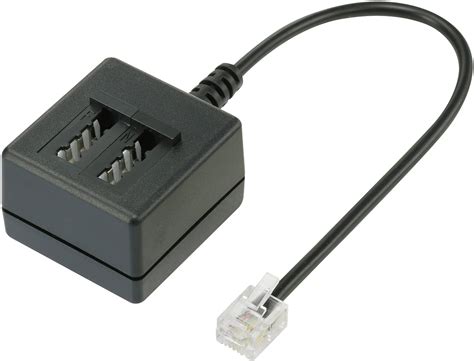 phone cable  rj pc plug  tae  connector tae  connector   black conradcom