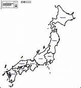 Japan Outline Maps Blank Regions Japon Hydrography sketch template