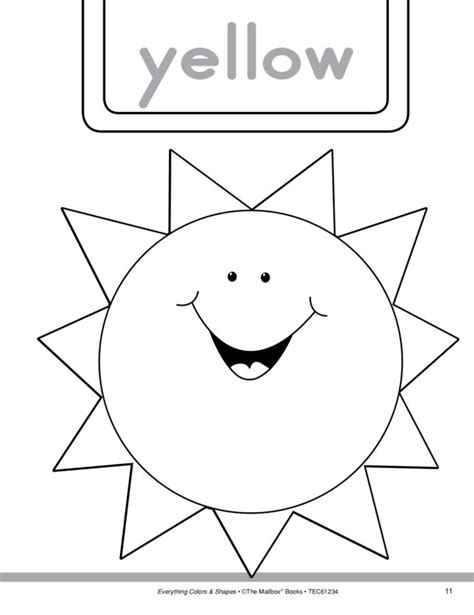 color yellow worksheet coloring pages