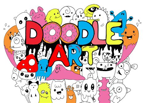 doodling doodle art coloring pages  adults