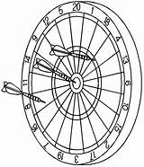 Darten Darts Kleurplaten Flechettes Animaatjes Malvorlage Dartscheibe Malvorlagen Coloriages Malvorlagen1001 Imprimer Seite sketch template