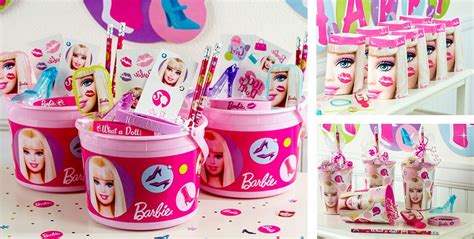 barbie party favors stickers bracelets stationery and more party city