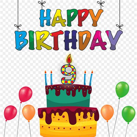 birthday cake balloon vector hd images  year happy birthday