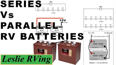 rv batteries series  parallel    volt batteries   volt batteries youtube