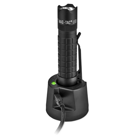 maglite mag tac led rechargeable flashlight system crowned bezel black buy   uae