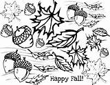 Coloring Fall Pages Printable Adults Autumn Color Print Getcolorings sketch template