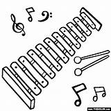 Xylophone Coloring Pages Instruments Musical Color Drawing Thecolor Printable Music Colouring Letter Clipart Starting Line Preschool Others Library Kindergarten Getdrawings sketch template