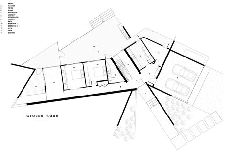 gallery   angle house megowan architectural  architecture ground floor plan house