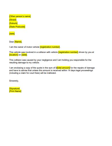 accident report letter  examples format  examples