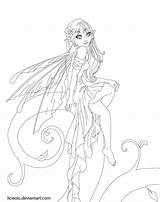 Fairy Coloring Pages Anime Pretty Deviantart Licieoic Fairies Color Drawings Beautiful Line Adults Advanced Mythical Book Mystical Adult Sheets Mermaid sketch template