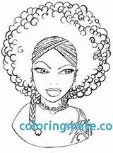 African American Coloring Pages Woman Printable Getcolorings Color sketch template