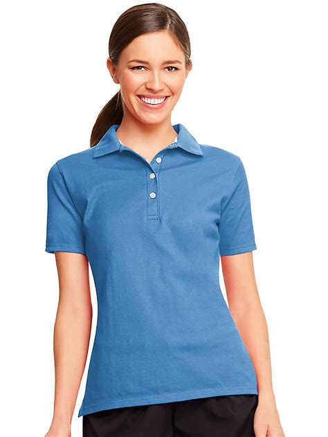 hanes hanes womens moisture wicking  temp polo shirt style  walmartcom walmartcom