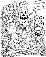 Halloween Coloring Pages Cool Zombie Printable Scary Color Getcolorings Getdrawings sketch template