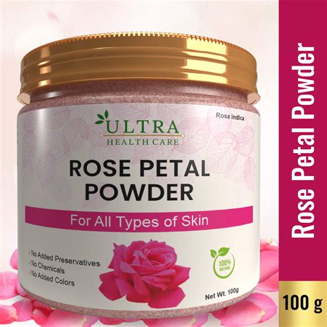 buy pure organic rose petal powder  skin whitening face pack