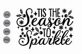 Svg Tis Season Sparkle Christmas Winter Cart Add sketch template