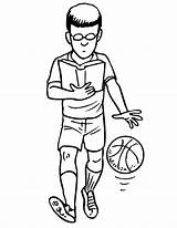 Basketball Coloring Boy Dribbling Pages Kids Printactivities Print Appear Printables Printed Only When Will Do sketch template