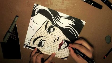 Pop Art Drawing Wonder Woman [bleebo Art] Youtube