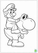 Coloring Mario Super Bros Dinokids Close Print Supermario sketch template
