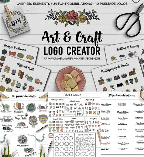 art  craft logo creator