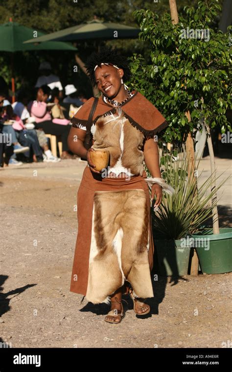 Motswana Lady In Traditional Dress At Letlhafula Day 2006 Gaborone