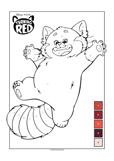 turning red coloring pages  activities  disney pixars
