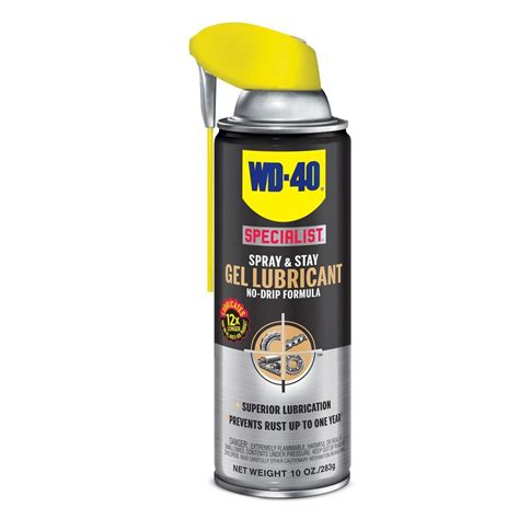 Wd 40 Specialist 10 Oz Spray And Stay Gel Lubricant 300100ho The
