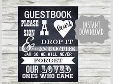 8x10 chalkboard Guestbook please sign a heart and drop it in a Jar