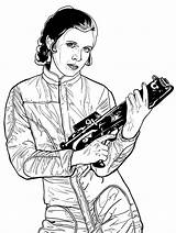 Leia Slave Fisher Carrie sketch template