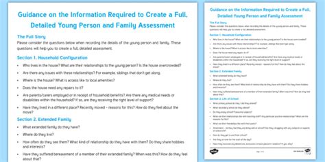 family assessment sample family assessment forms
