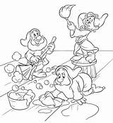 Dwarfs Coloring Pages Seven Snow Getcolorings Book Comments sketch template