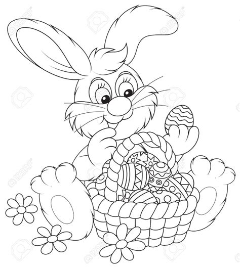 easter bunny coloring pages  preschoolers