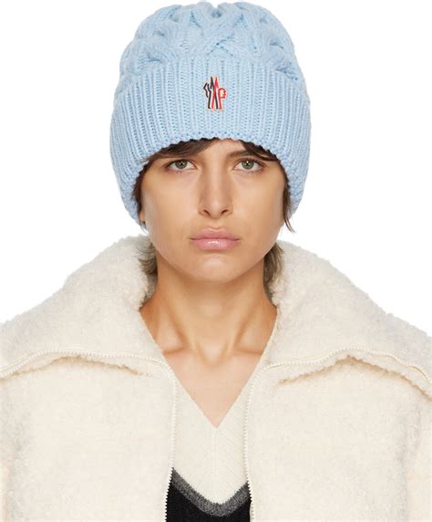 Moncler Grenoble Blue Logo Beanie Moncler Grenoble