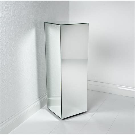 mirrored pedestal large mirrored furniture glass shelves decor mirror