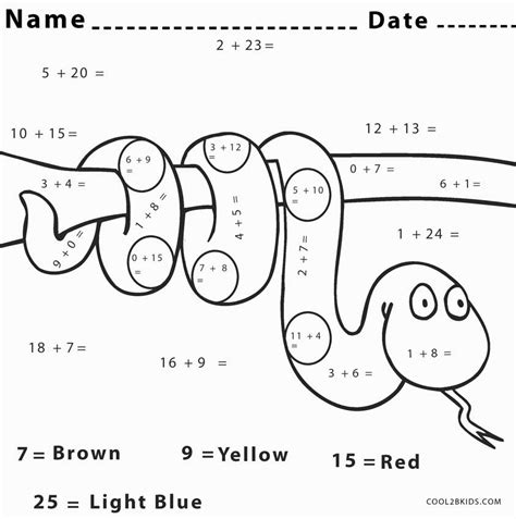 printable math coloring pages  kids