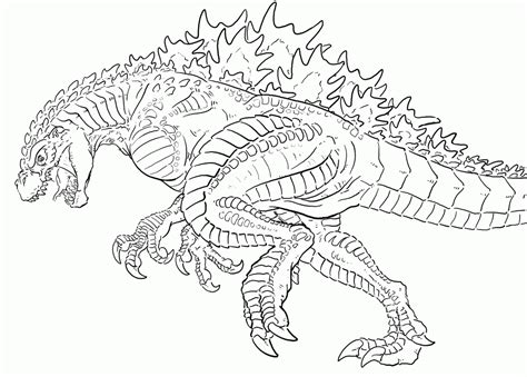 printable godzilla coloring pages coloring home