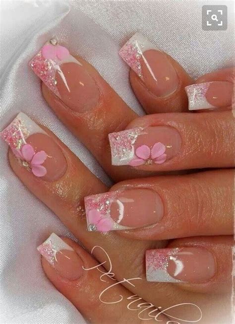 pink nails ideas french tips