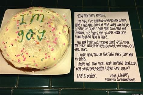coming out by cake girl leaves tasty treat and heartfelt letter