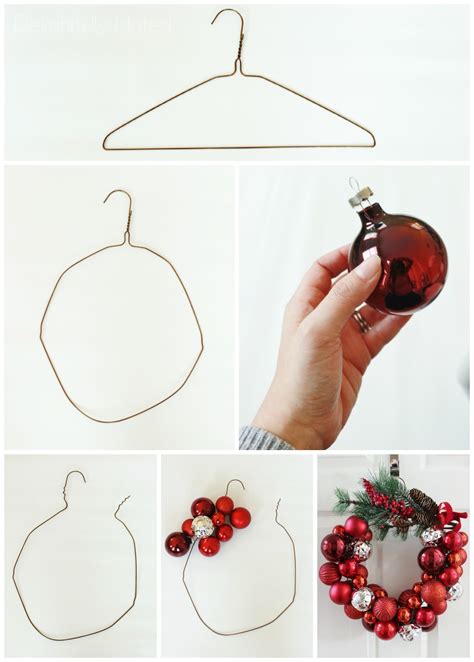 christmas ornament wreath   wire hanger