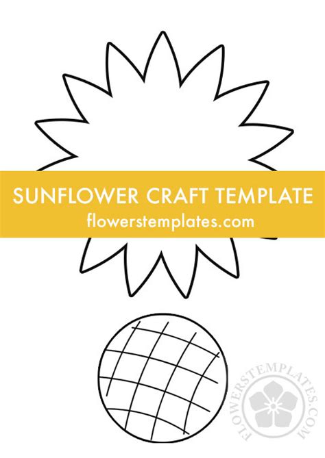 sunflower craft template flowers templates