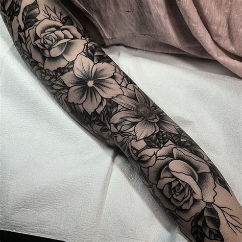 Flower Sleeve Tattoo Add A Delicate Touch To Your Body Art Body