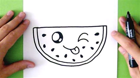 draw  cute watermelon super easy youtube
